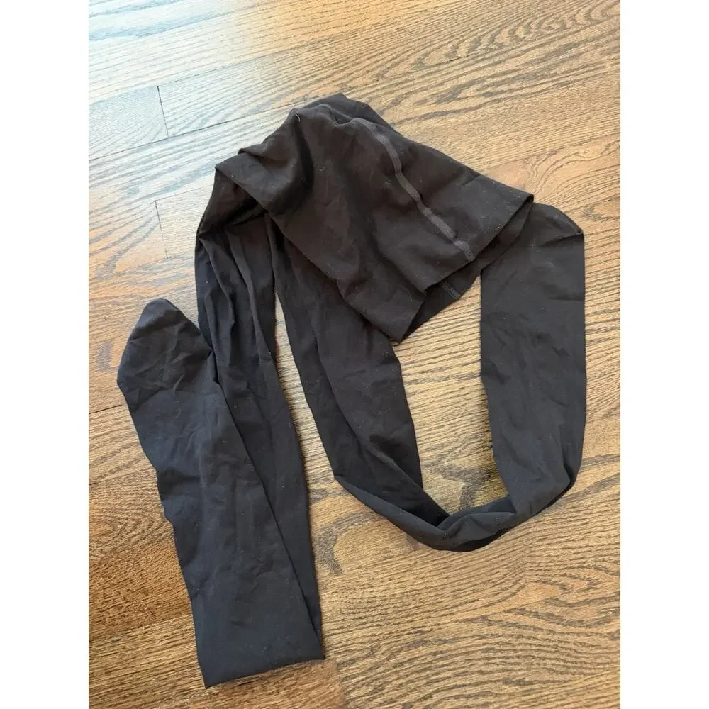 Falke Pure Matte Black Tights Sz L NEW